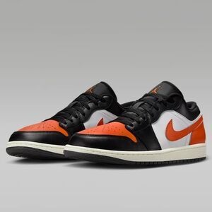 Nike Air Jordan 1 Low Shattered Backboard Orange 553558-081 7 Y 8.5 Women Shoes